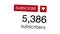 3D close up of Social media subscribers counter on the website.