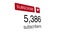 3D close up of Social media subscribers counter on the website.