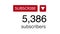 3D close up of Social media subscribers counter on the website.