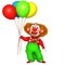 3d clown with baloons