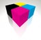 3D CMYK cubes