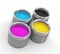 3d cmyk printing color paint bucket cans