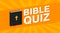 3d colorful Bible quiz text on pop art rays background. Vector