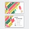 3d colorful business card design. With inspiration from the abstract. Contact card for company. On the white background.