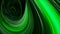 3D colorful curved abstract tunnel of green and white neon lights. Animation. Vortex background in outer space, concept