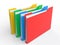 3d colorful file folders