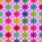 3D Colorful florals seamless pattern  vector background illustration