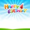 3D Colorful happy birthday calligraphy 0003