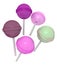 3d colorful sweet lollipops