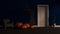 3D Contemporary Empty Room with Jack-o-lantern