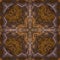 3d copper color symmetric fractal graphic