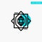 3d, Core, Forming, Design turquoise highlight circle point Vector icon
