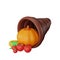 3d cornucopia thanksgiving