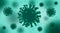 3D Coronavirus Background, 3D Render Covid-19 Background, 3D Model Coronavirus Background With Blue Tosca Color