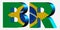 3d Country Short Code Letters - Brazil