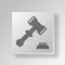3D court gavel icon Business Concept