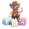 3d Cowboy sheriff learns the alphabet