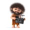 3d Crazy hairy caveman makes a movie