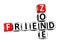3D Crossword Friend Zone on white background