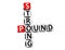 3D Crossword Strong Pound on white background