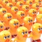 3d A crowd of yellow birds
