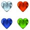 3D Crystal Hearts