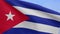 3D, Cuban flag waving in the wind. Close up of Cuba banner blowing soft silk