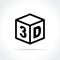 3d cube icon concept