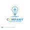 3d Cube, idea, bulb, printing, box Blue Yellow Business Logo tem