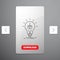 3d Cube, idea, bulb, printing, box Line Icon in Carousal Pagination Slider Design & Red Download Button