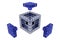 3D Cubes - Assembling Parts - Blue Glass