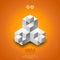 3D cubes logo design