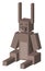 3d cubical bear cartoon character