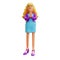 3D Cute Business Woman a Cartoon Character clasped her hands