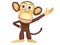 3d cute monkey presenting something