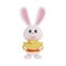 3D cute rabbit holding gold, decoration for Chinese new year, Chinese Festivals, Lunar, CYN 2023, 3d rendering