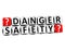 3D Danger Safety Button Click Here Block Text