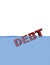 3D Debt under water