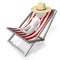 3D deckchair, sunbathing concept