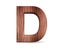 3D decorative wooden Alphabet, capital letter D.