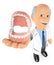 3D Dentist showing a denture