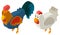 3D design for hen and rooster
