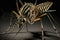 3d design of a mutated tiger mosquito, more dangerous in the future. Ai generated