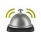 a 3D desk Bell Illustration isolated on a white background