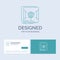 3d, dimensional, holographic, scan, scanner Business Logo Line Icon Symbol for your business. Turquoise Business Cards with Brand