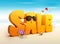 3D Dimensional Sale Title Words for Summer