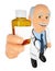 3D Doctor showing a pill bottle with blank label