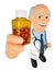 3D Doctor showing a pills bottle without label