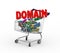 3d domain name shopping cart trolley