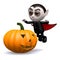 3d Dracula pumpkin